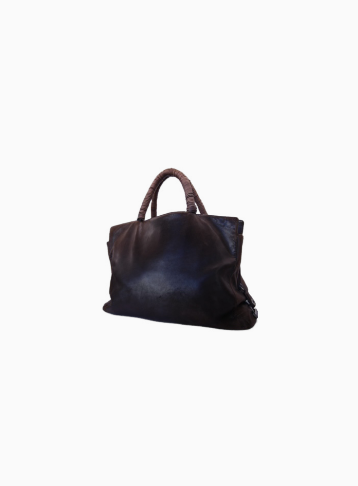 PRADA LEATHER TOTE BAG